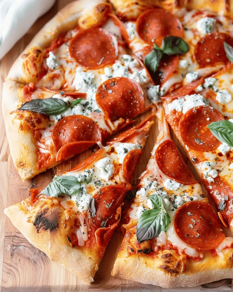 Hot Honey Pepperoni Ricotta Pizza