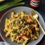 Creamy Rotel Pasta with Ground Beef