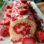 Strawberry Shortcake Cheesecake Dessert Sushi Rolls