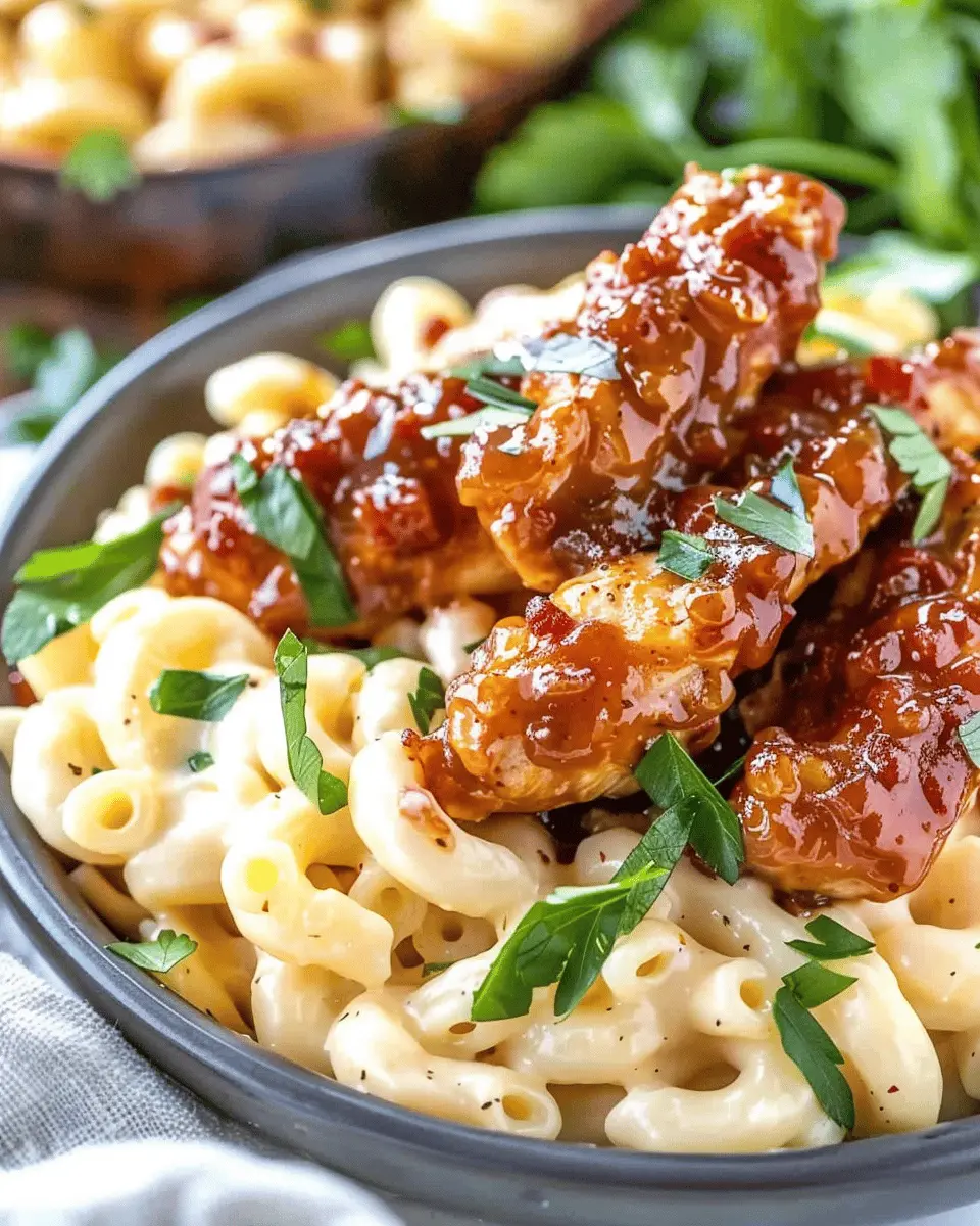 Copycat Applebee’s Honey Pepper Chicken Mac and Cheese Delight