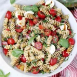 Caprese Pasta Salad with Creamy Balsamic Dressing
