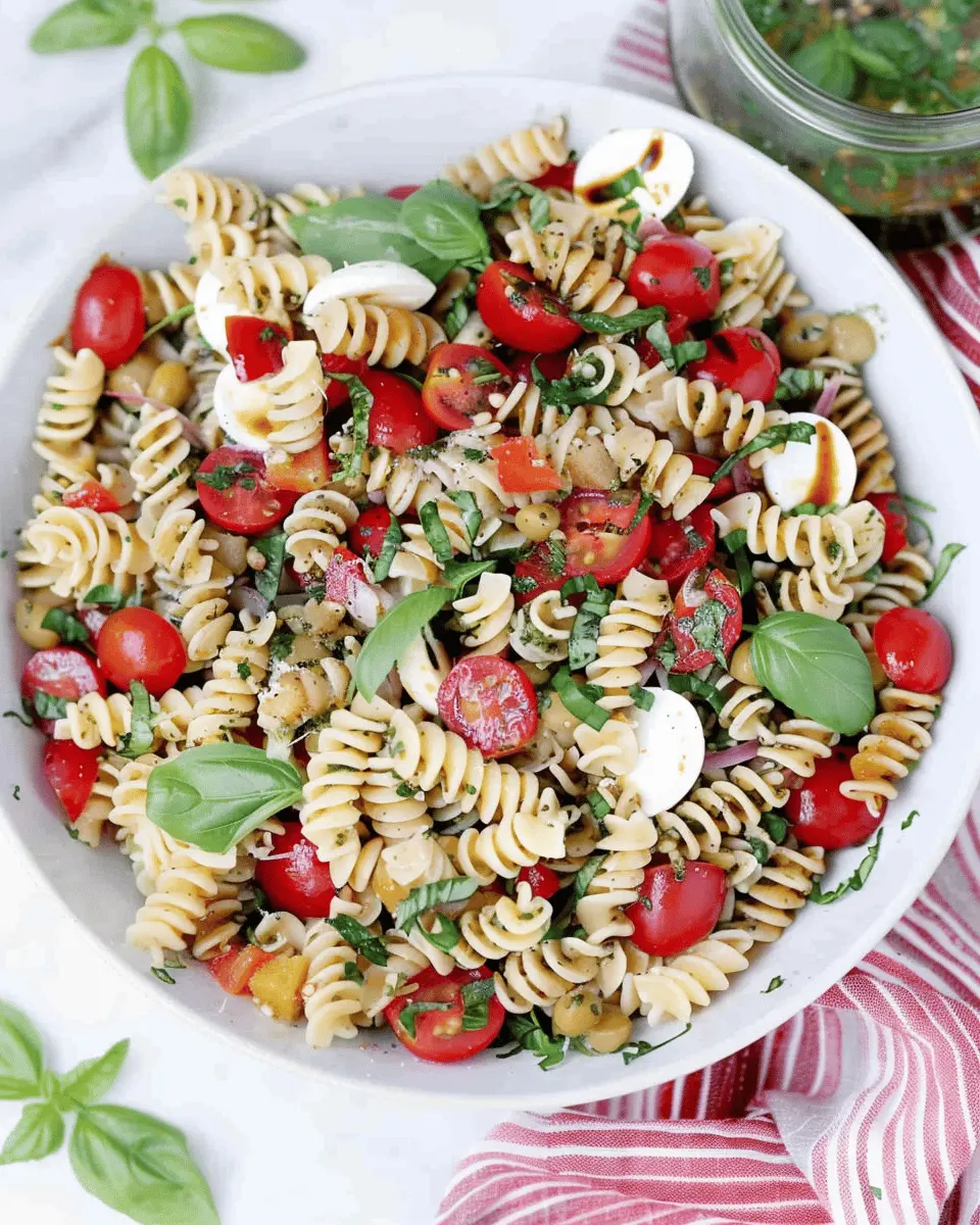 Caprese Pasta Salad with Creamy Balsamic Dressing: A Fresh Twist