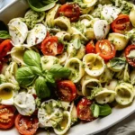Pesto Caprese Pasta Salad