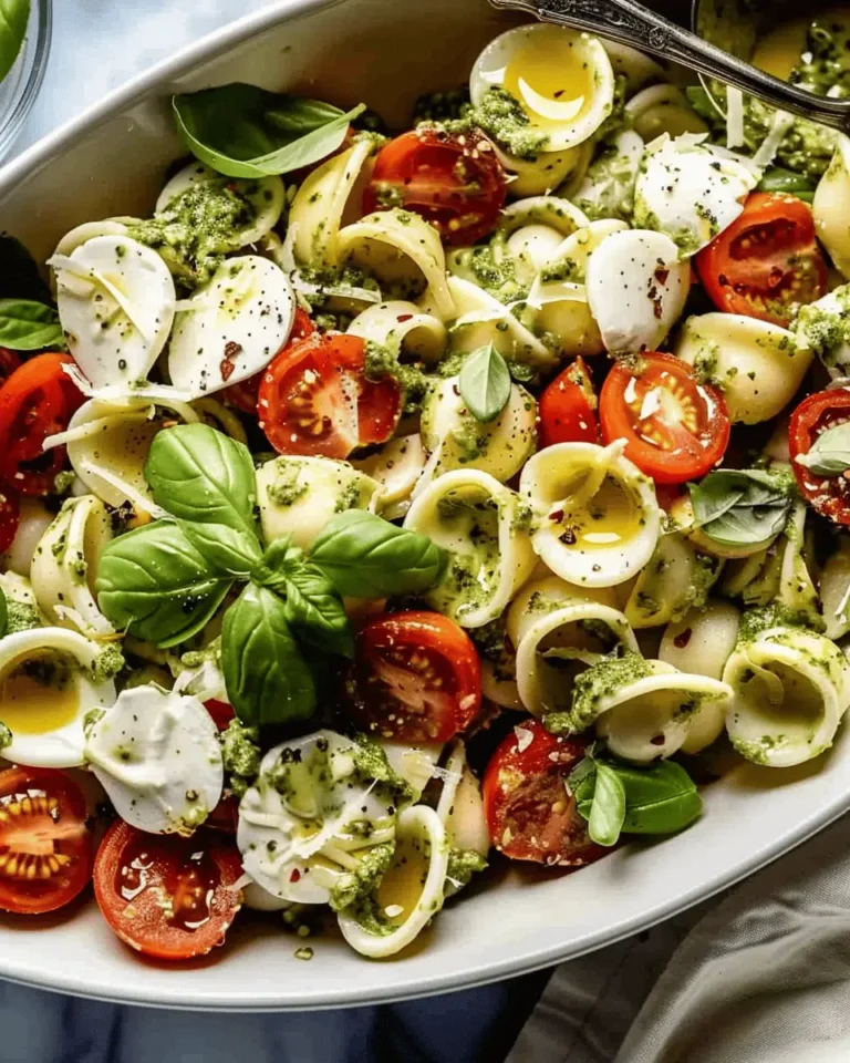 Pesto Caprese Pasta Salad