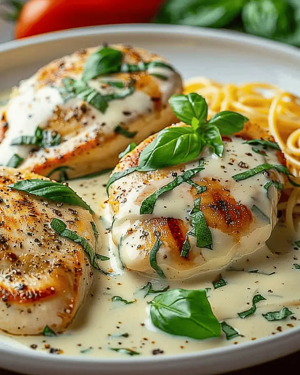 Mozzarella Chicken in Basil Cream Sauce: A Juicy Weeknight Delight