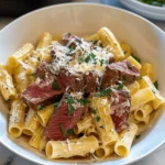 Creamy Garlic Parmesan Steak Pasta