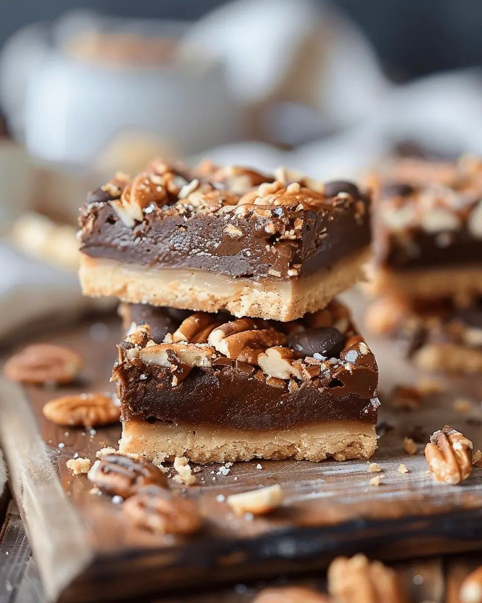 Delicious Desserts & Sweet Recipes: Easy Turtle Bars You’ll Love