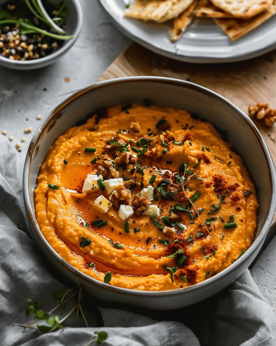 Easy Best Appetizers Recipes: Irresistible Pumpkin Whipped Feta Dip