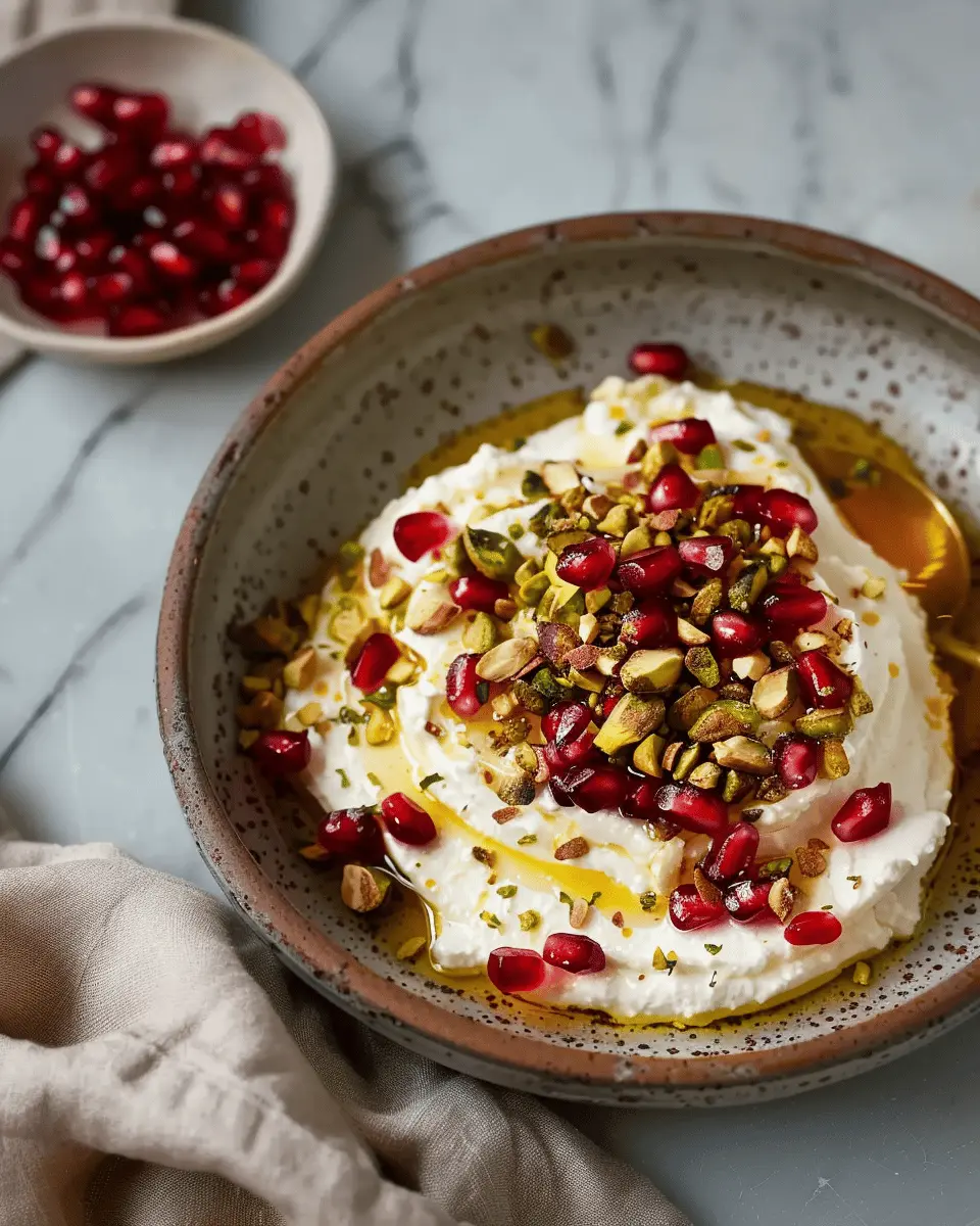 Easy Best Appetizers Recipes: Whipped Feta with Pomegranate, Pistachios & Honey Delight