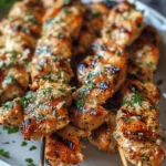 Easy Cheap Dinner Ideas : Grilled Ranch Garlic Parmesan Chicken Skewers: The Ultimate Summer Recipe for Flavor Lovers
