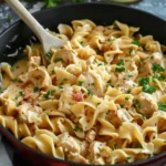 Easy Cheap Dinner Ideas : One Pot Chicken and Noodles Skillet