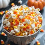 Easy Halloween food ideas : Candy Corn Popcorn