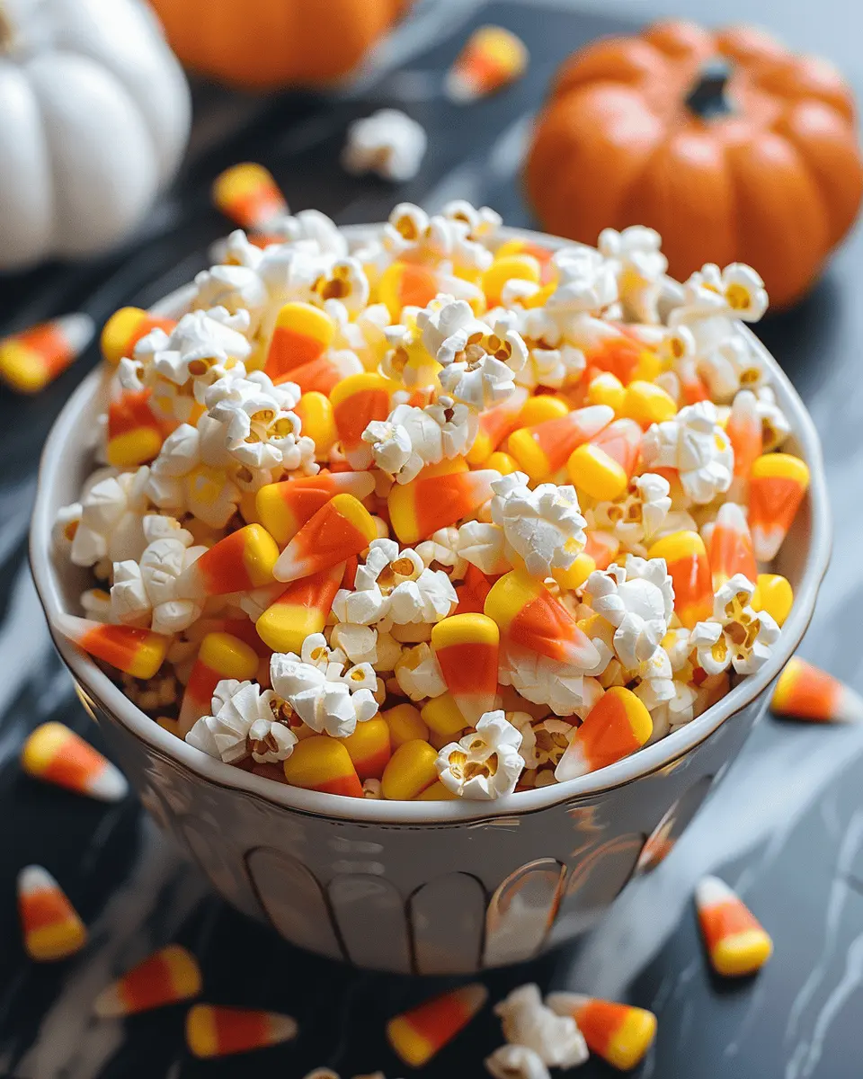 Easy Halloween food ideas: Indulgent Candy Corn Popcorn Recipe