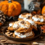 Easy Halloween food ideas : Pumpkin S mores Cookies