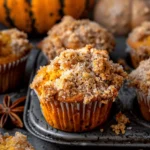 Easy Halloween food ideas : Pumpkin Streusel Muffins
