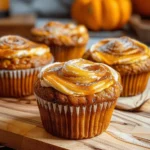 Easy Halloween food ideas : Pumpkin Swirl Muffins