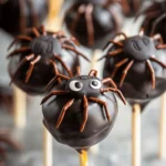 Easy Halloween food ideas : Spooky Spider Cake Pops