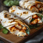 Easy Healthy dinner recipes : Crispy Air Fryer Chicken & Mozzarella Wraps: Quick & Easy Dinner
