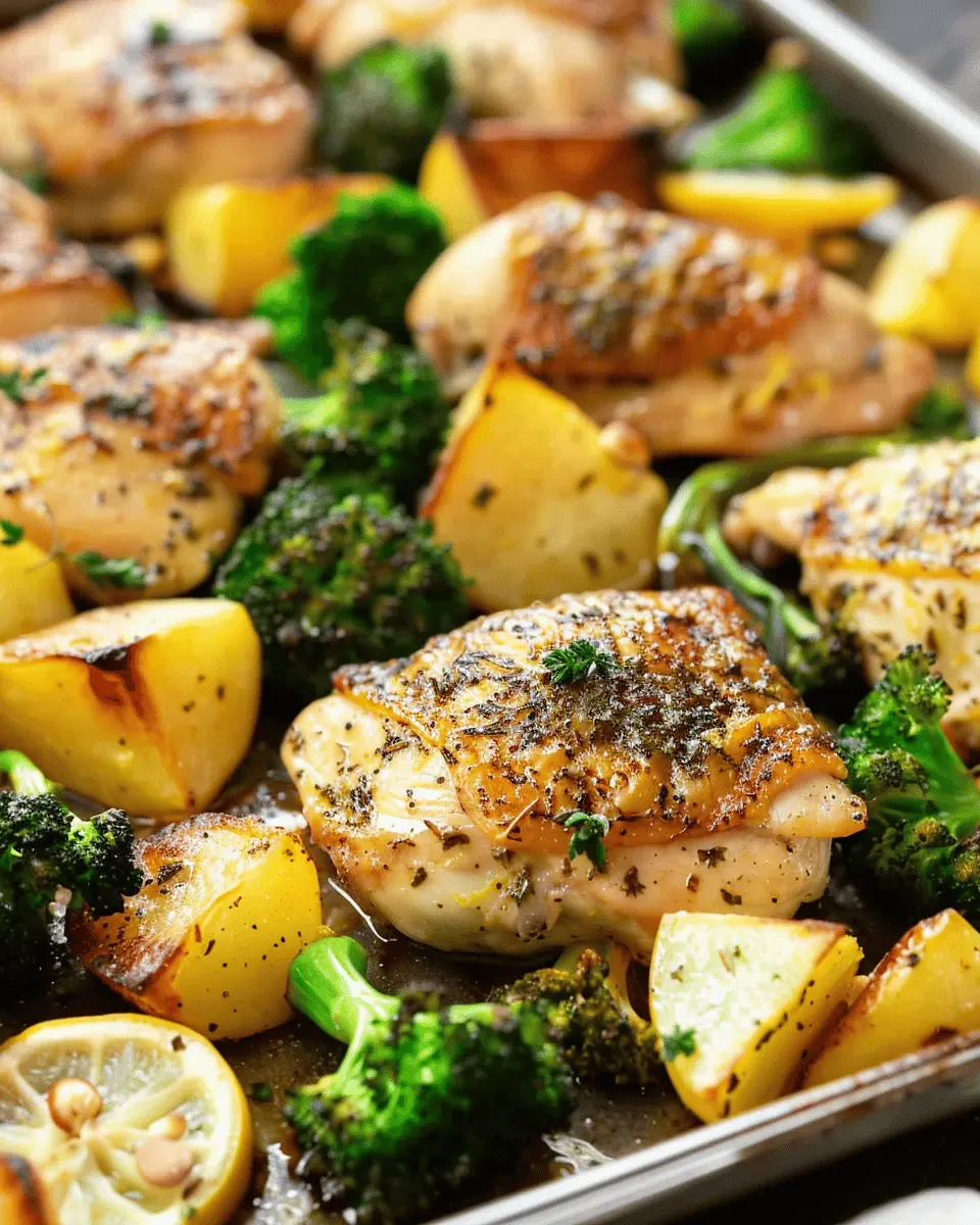 Easy Healthy Dinner Recipes: Sheet Pan Lemon Chicken with Potatoes and Broccoli Made Simple
