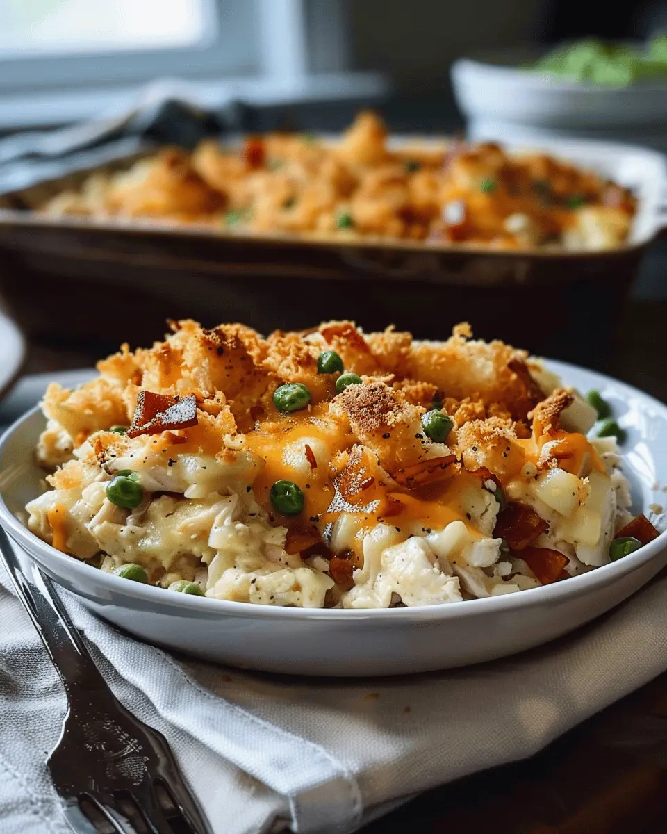 Easy Recipes Dinner: Indulgent Crack Chicken Casserole with Turkey Bacon