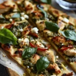 Easy Recipes Dinner : Pesto Chicken Flatbread: A Delicious and Easy Recipe for Dinner