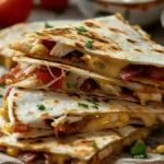 Easy Summer Meals Ideas : Easy Chicken Bacon Ranch Quesadilla