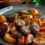 Easy Summer Meals Ideas : Sausage and Sweet Potatoes with Honey Garlic Sauce
