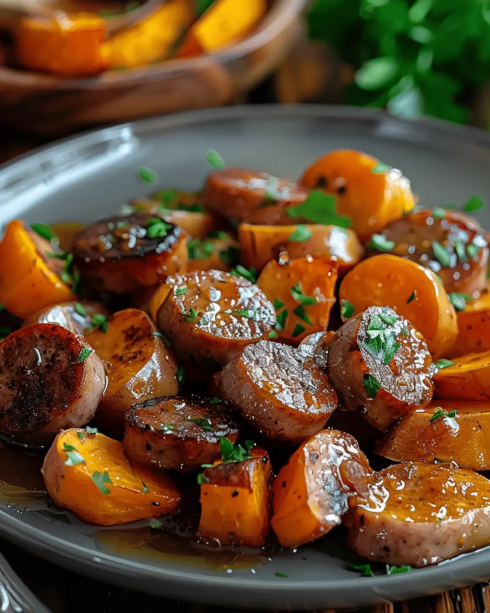 Easy Summer Meals Ideas: Juicy Sausage and Sweet Potatoes Delight