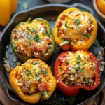 Easy Summer Meals Ideas : Slow Cooker Stuffed Bell Peppers