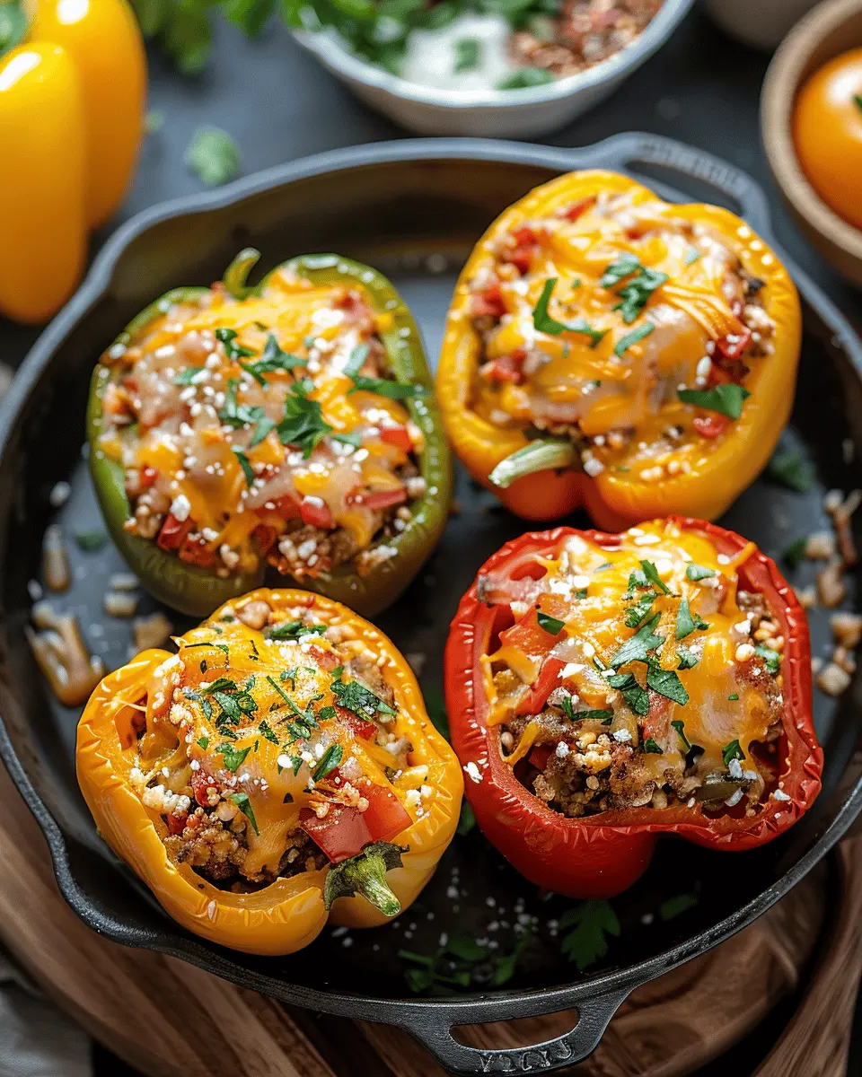 Easy Summer Meals Ideas: Juicy Slow Cooker Stuffed Bell Peppers