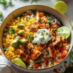 Easy Summer Meals Ideas : Street Corn Chicken Rice Bowl