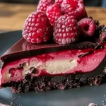 Indulge in Decadent Dark Chocolate Raspberry Cheesecake