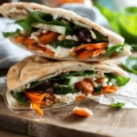 Quick and Easy Healthy Lunch Box Recipes : Mediterranean Veggie Pita Sandwich