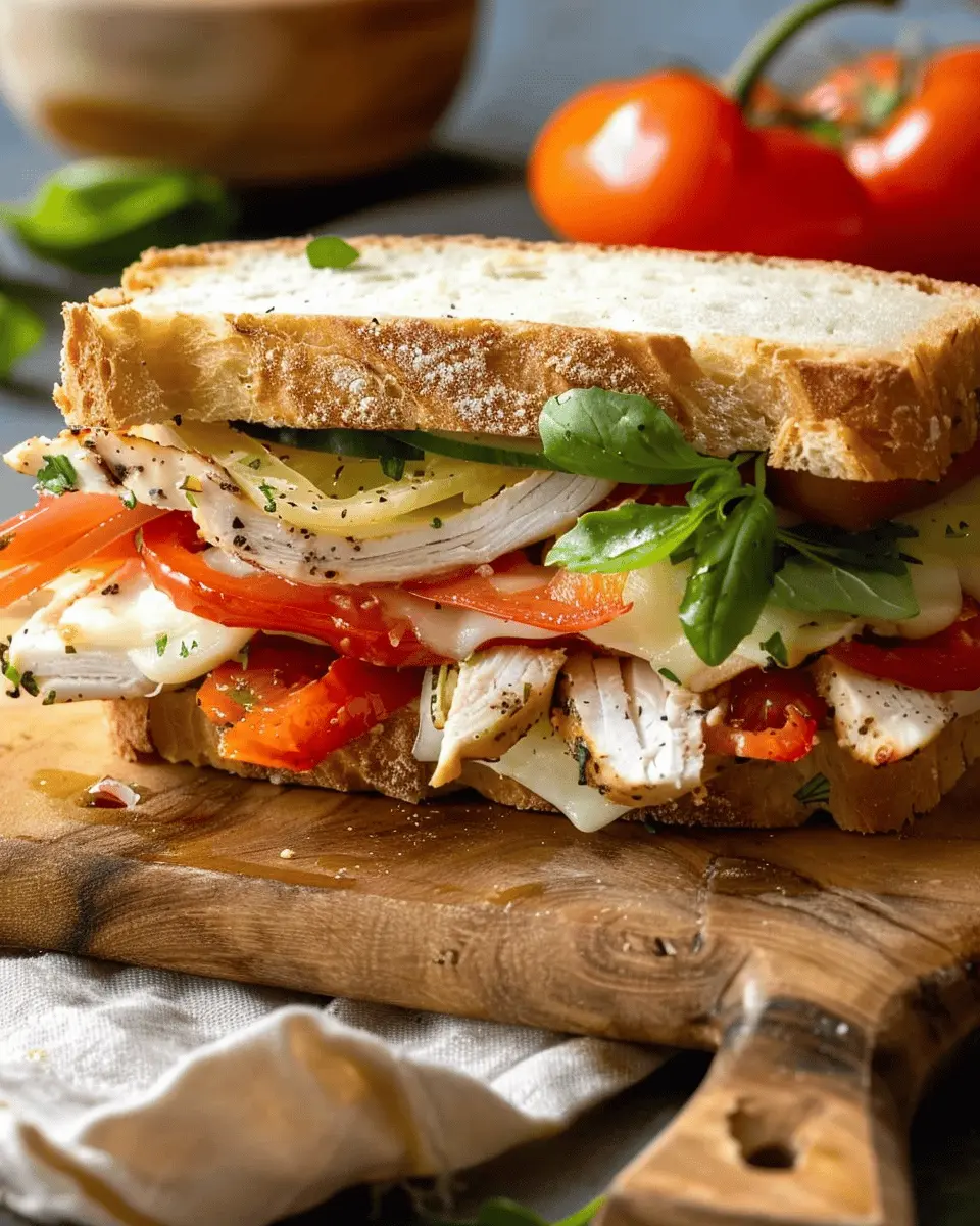 Quick and Easy Healthy Lunch Box Recipes: Zesty Chicken & Mozzarella Sandwich