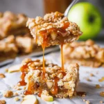 Salted Caramel Apple Crumb Bars