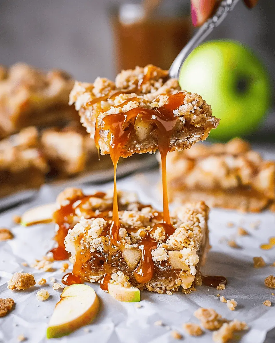 Salted Caramel Apple Crumb Bars: Indulgent Homemade Delight