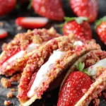 Strawberry Crunch Cheesecake Tacos