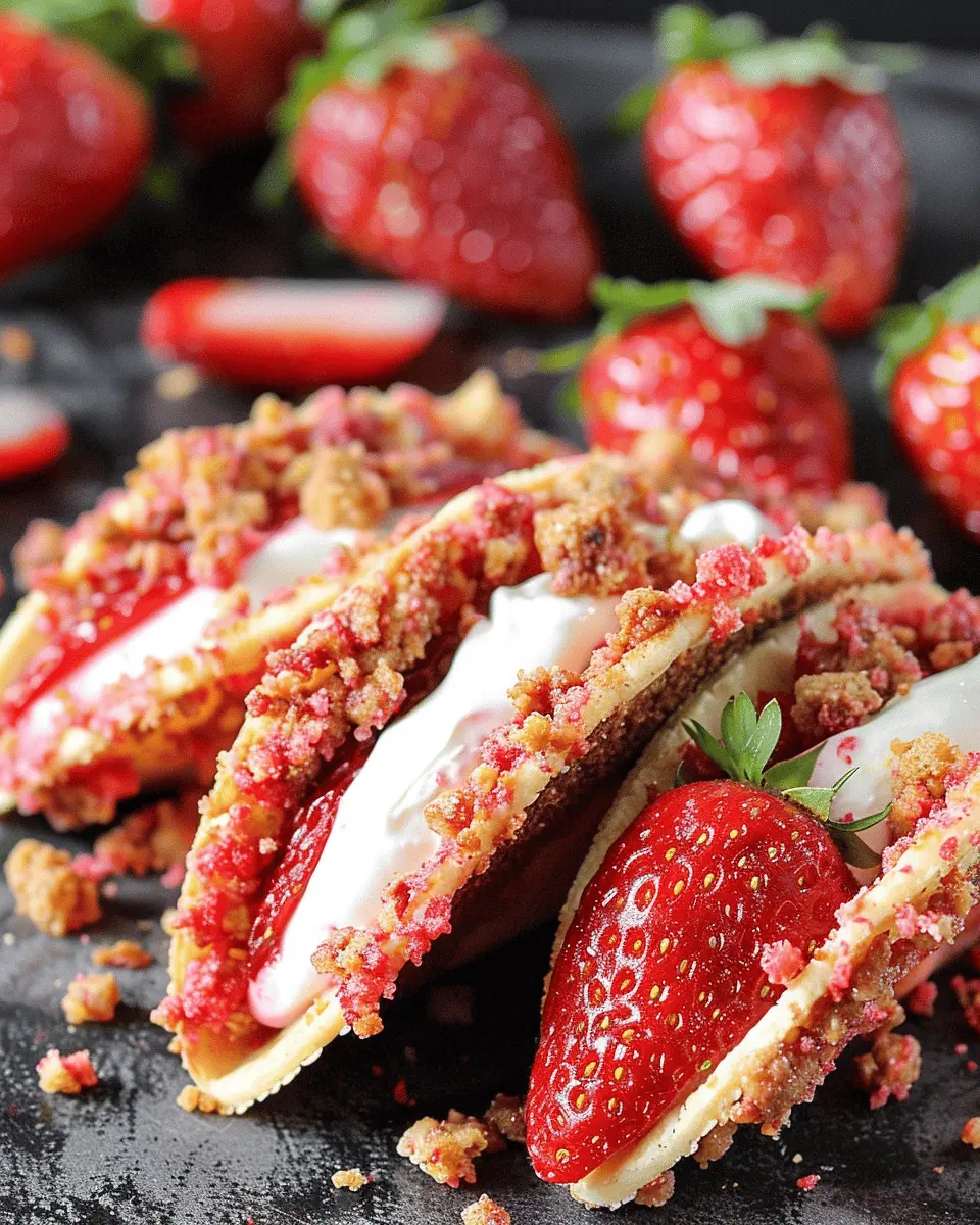 Strawberry Crunch Cheesecake Tacos: Indulgent Homemade Delight
