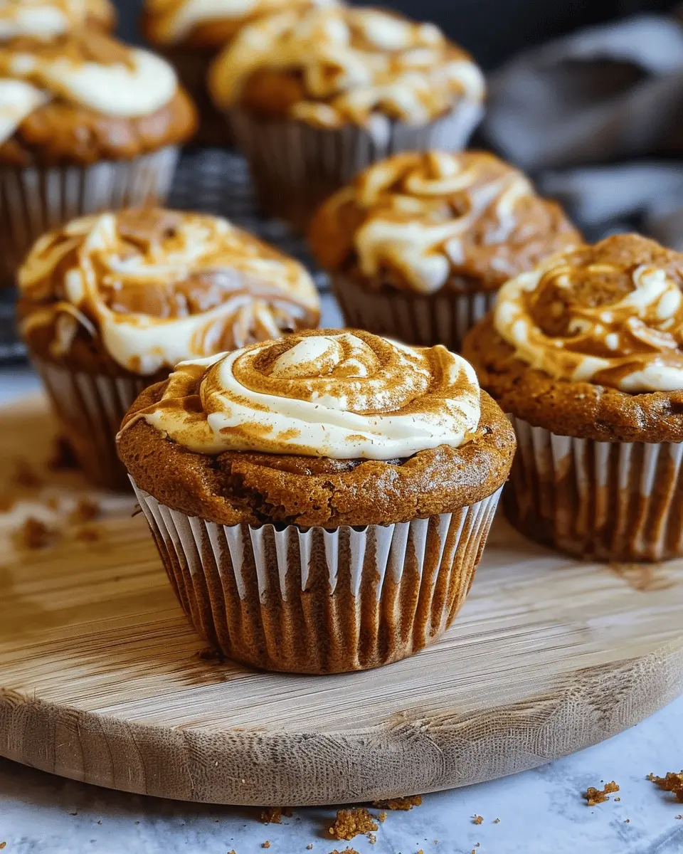 easy healthy pumpkin muffins recipes: Moist Pumpkin Muffins with Cream Cheese Swirl for a Guilt-Free Treat