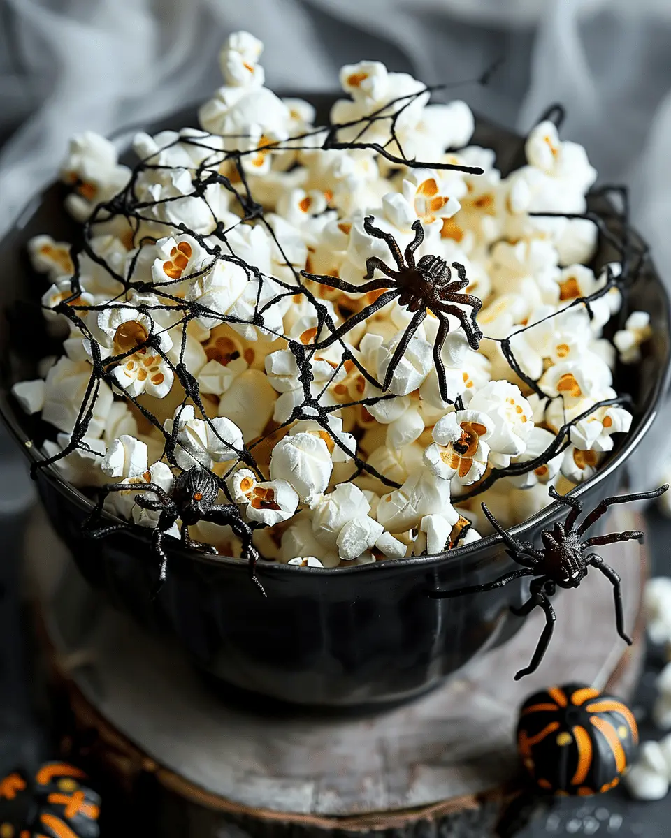 Easy Halloween Food Ideas: Create Spooky Spiderweb Popcorn at Home