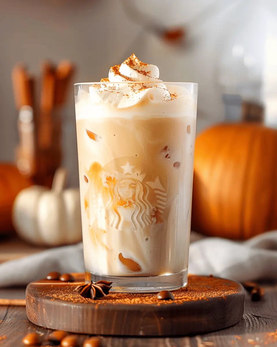 pumpkin starbucks drinks: Indulgent Iced Pumpkin Cream Chai Latte Copycat