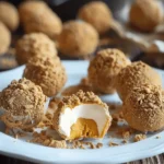 Easy Halloween food ideas : No Bake Pumpkin Cheesecake Balls