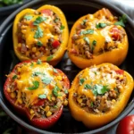 Easy Summer Meals Ideas : Slow Cooker Stuffed Bell Peppers