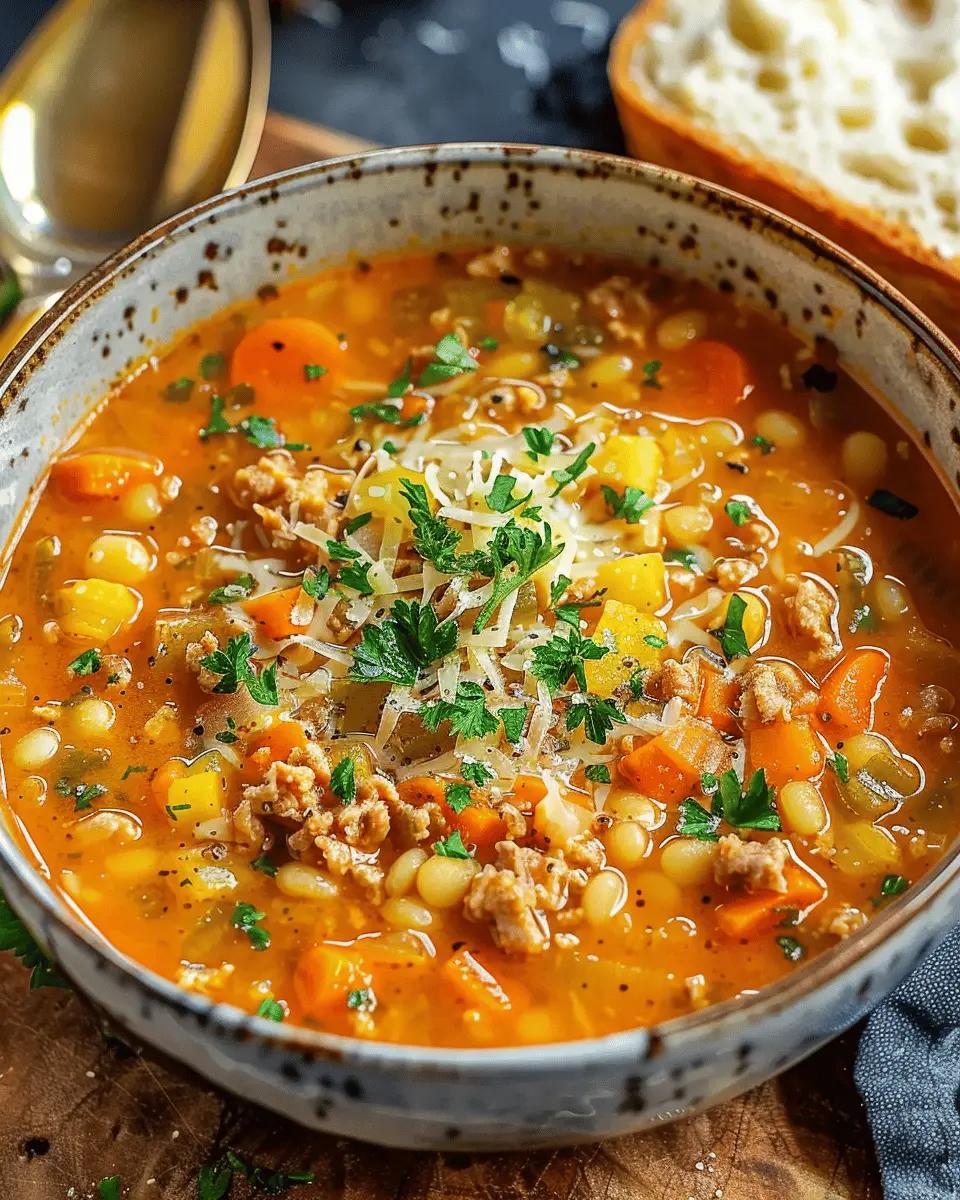 Easy Soup Recipes: Healing Italian Penicillin Soup with Turkey Bacon and Chicken Ham