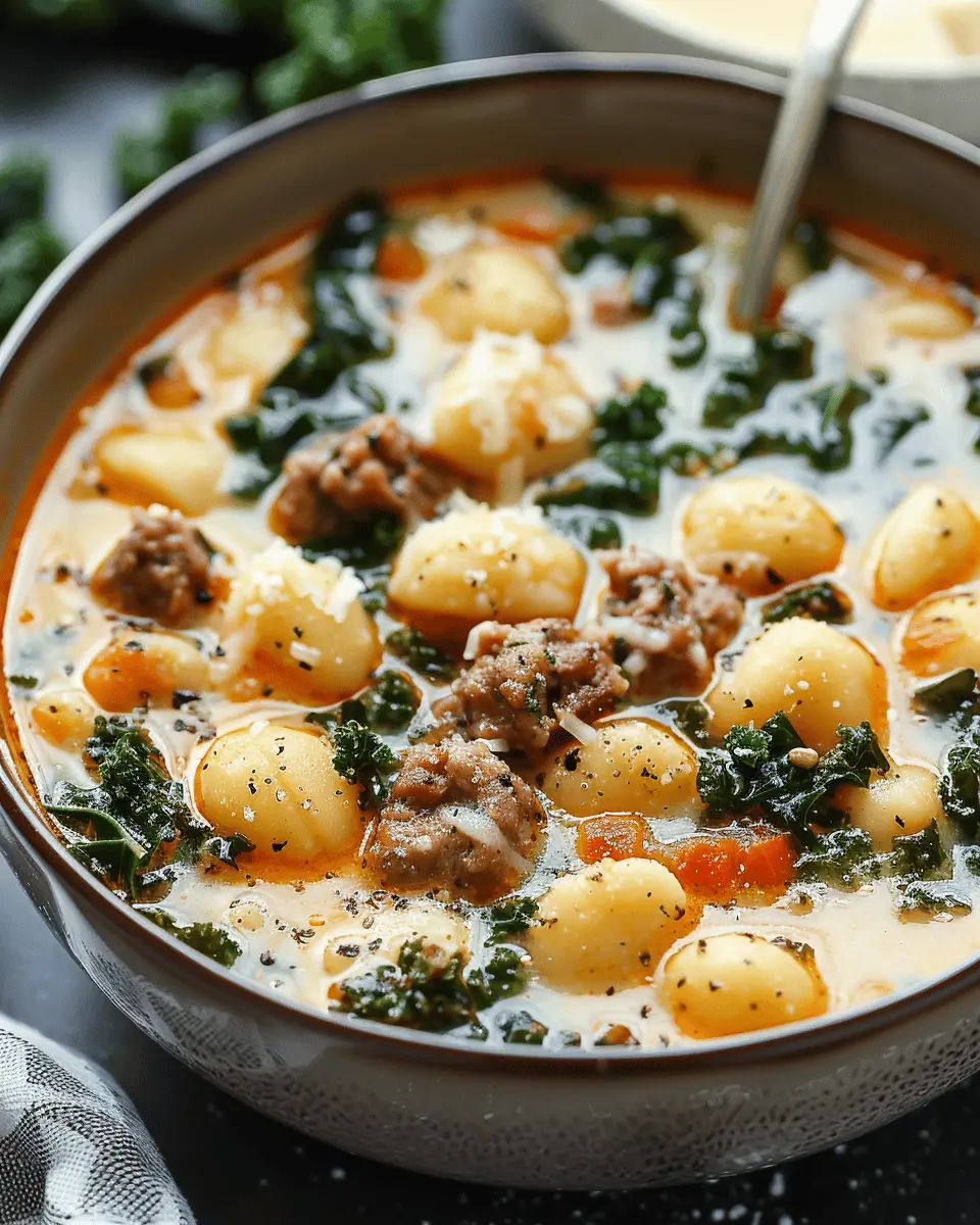 Easy Soup Recipes: Cozy Italian Sausage and Kale Gnocchi Delight