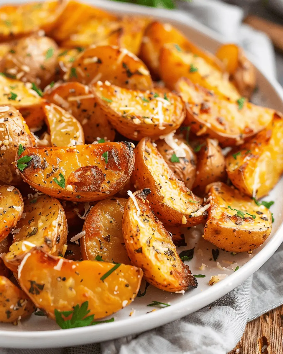 Sweet Potato Recipes: Easy Air Fryer Garlic Parmesan Potatoes