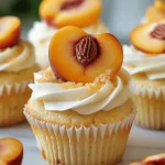 Irresistibly Moist Honey Peach Cream Cheese Cupcakes