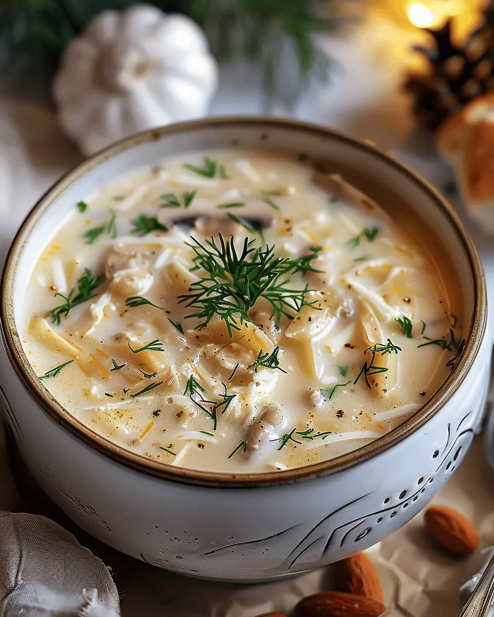 easy soup recipes: Comforting Avgolemono Soup with Turkey Bacon