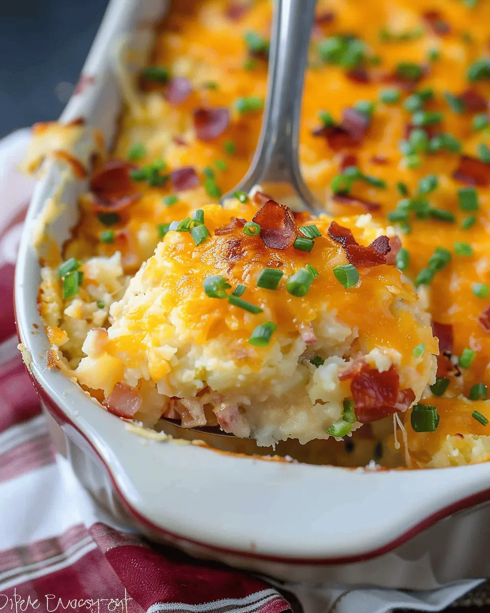 Sweet potato recipes: Indulgent Loaded Twice Baked Potato Casserole