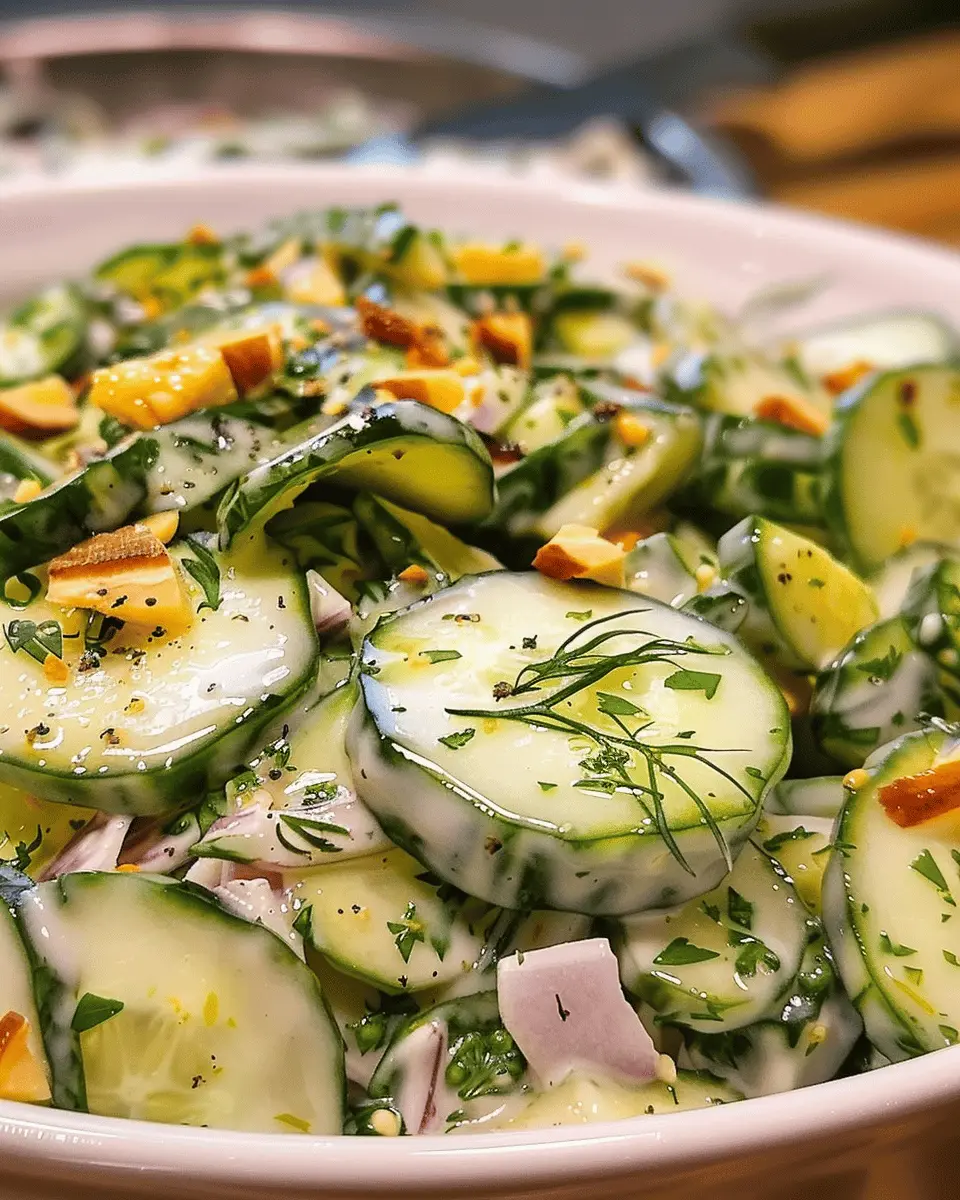 Easy SIDE DISHES: Loaded Cucumber Salad with Turkey Bacon Bliss